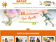 Tablet Screenshot of hayatsporkulubu.com